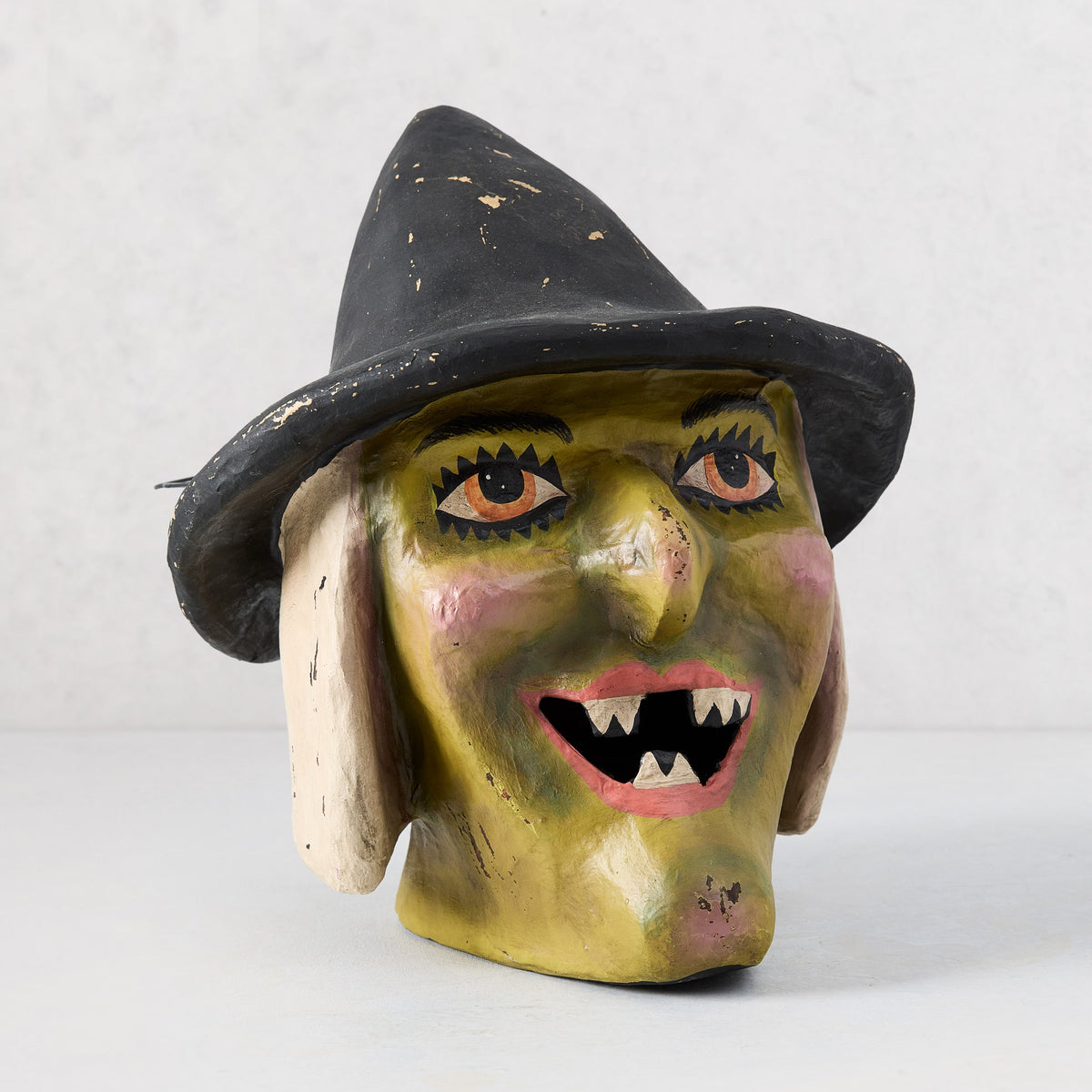 Witch Papier-Mache Halloween Decorative Bucket