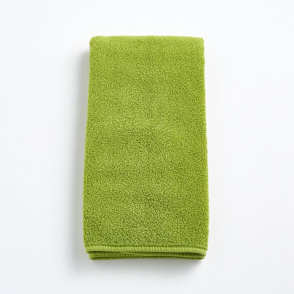 Serviette à main en coton vert aloe