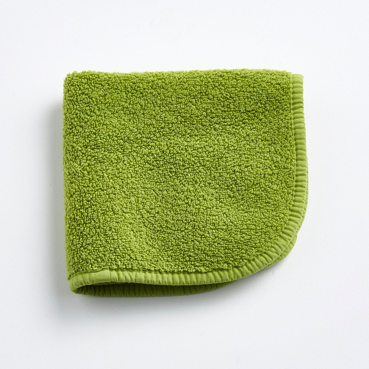 Gant de toilette en coton vert aloe
