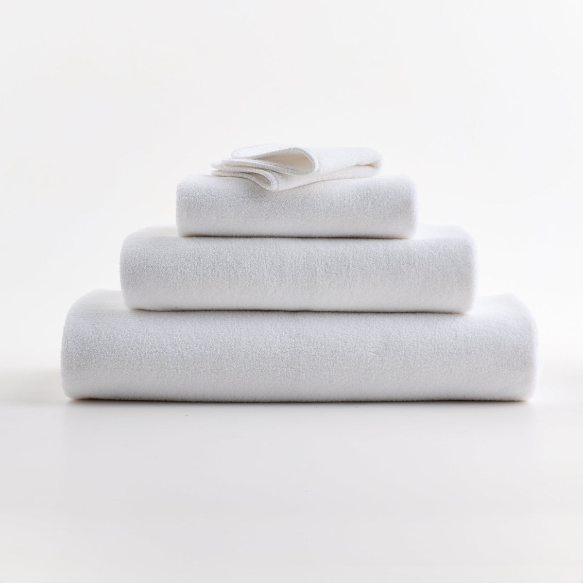 Gant de toilette en coton blanc