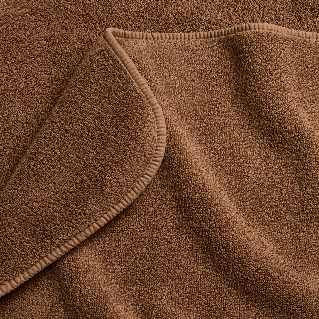 Drap de bain en coton marron café
