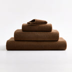 Koffiebruine katoenen washanddoek