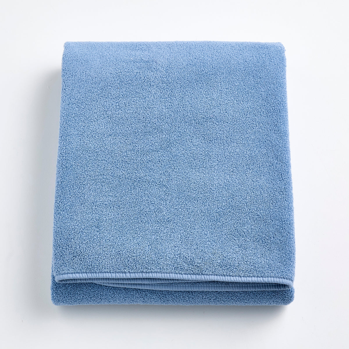 Drap de bain en coton bleu denim