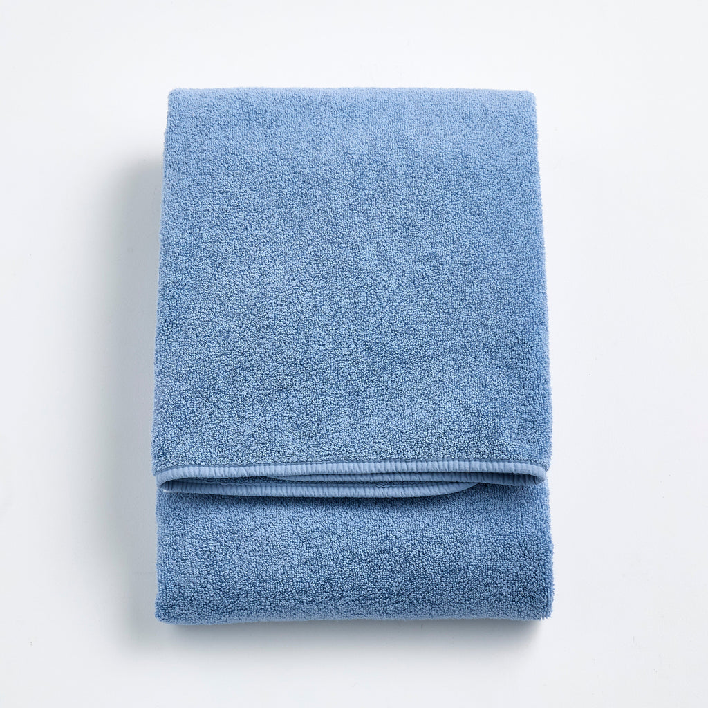 Badematte aus blauem Denim-Baumwollstoff