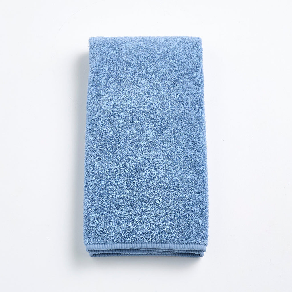 Asciugamano in cotone blu denim