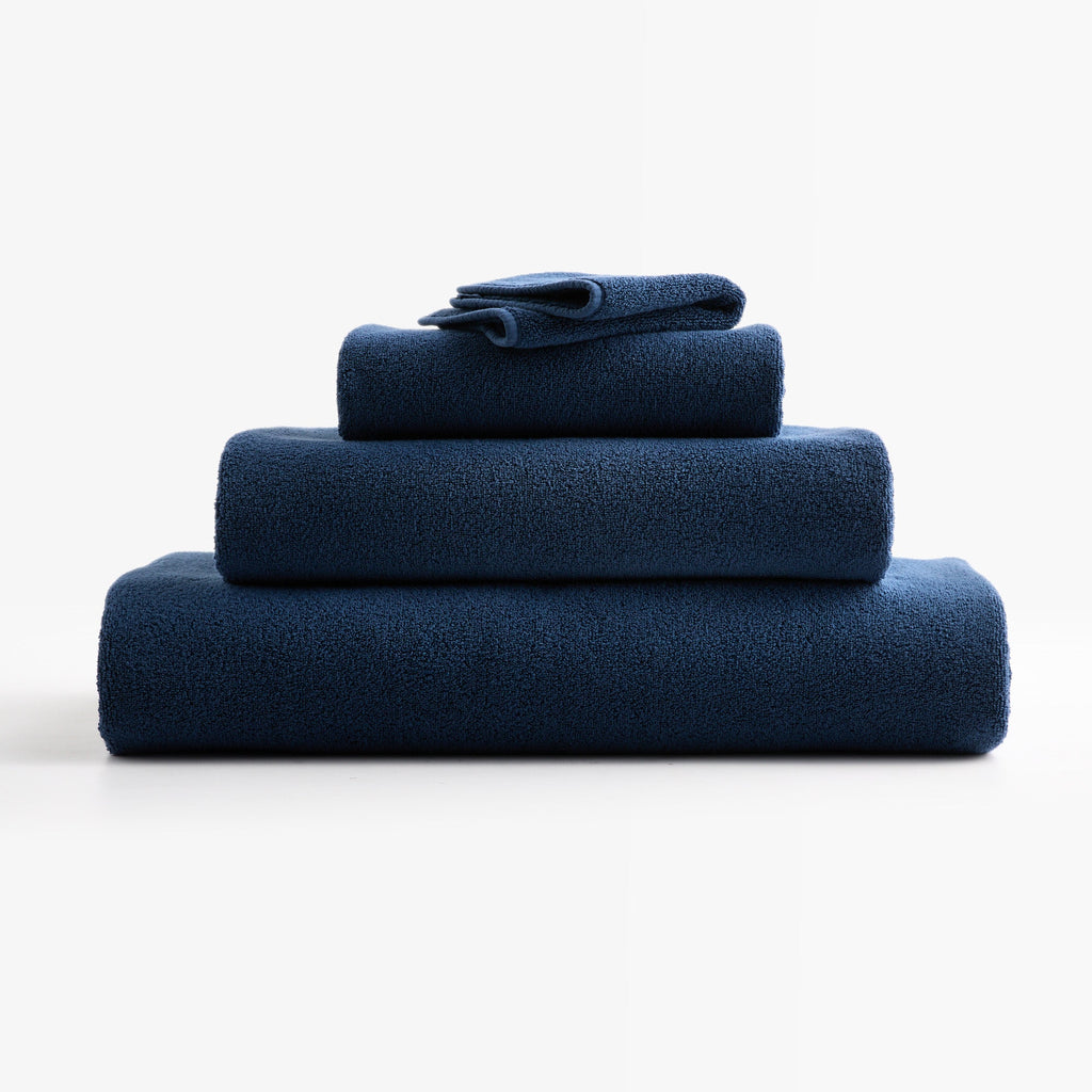 Indigo blauwe katoenen theedoek