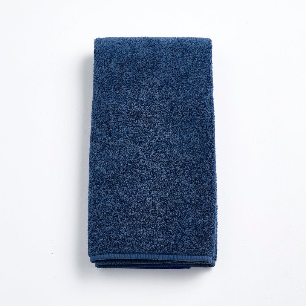Indigo blauwe katoenen theedoek