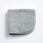 Gant de toilette en coton bleu brume