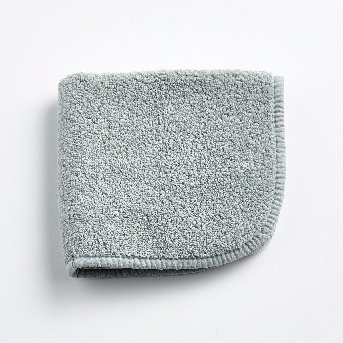 Gant de toilette en coton bleu brume