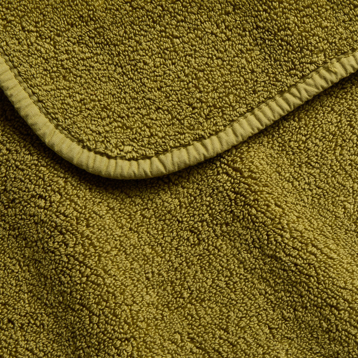 Gant de toilette en coton vert olive