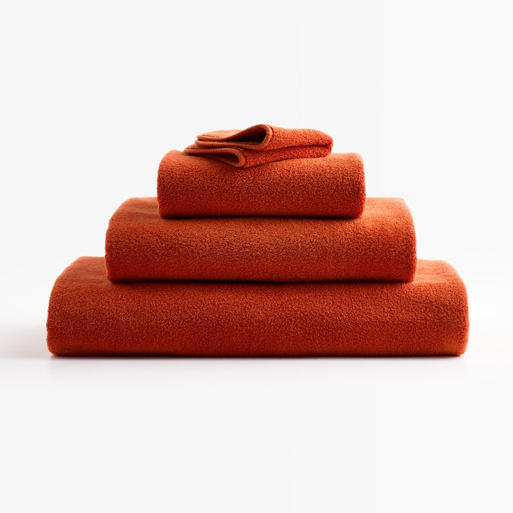 Kürbisorange Baumwoll-Badetuch