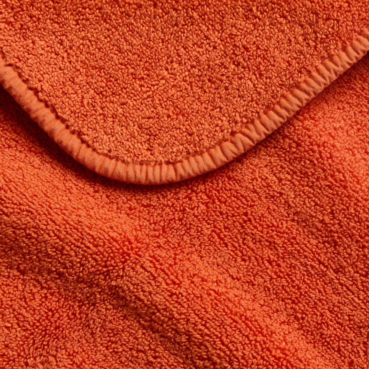 Gant de toilette en coton orange citrouille