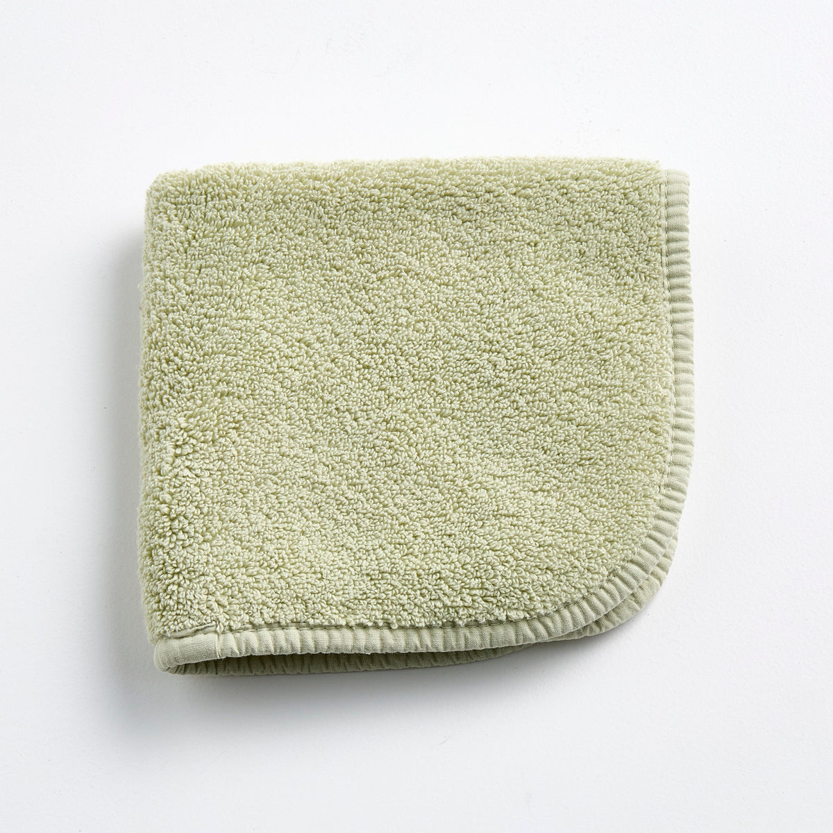 Gant de toilette en coton vert sauge