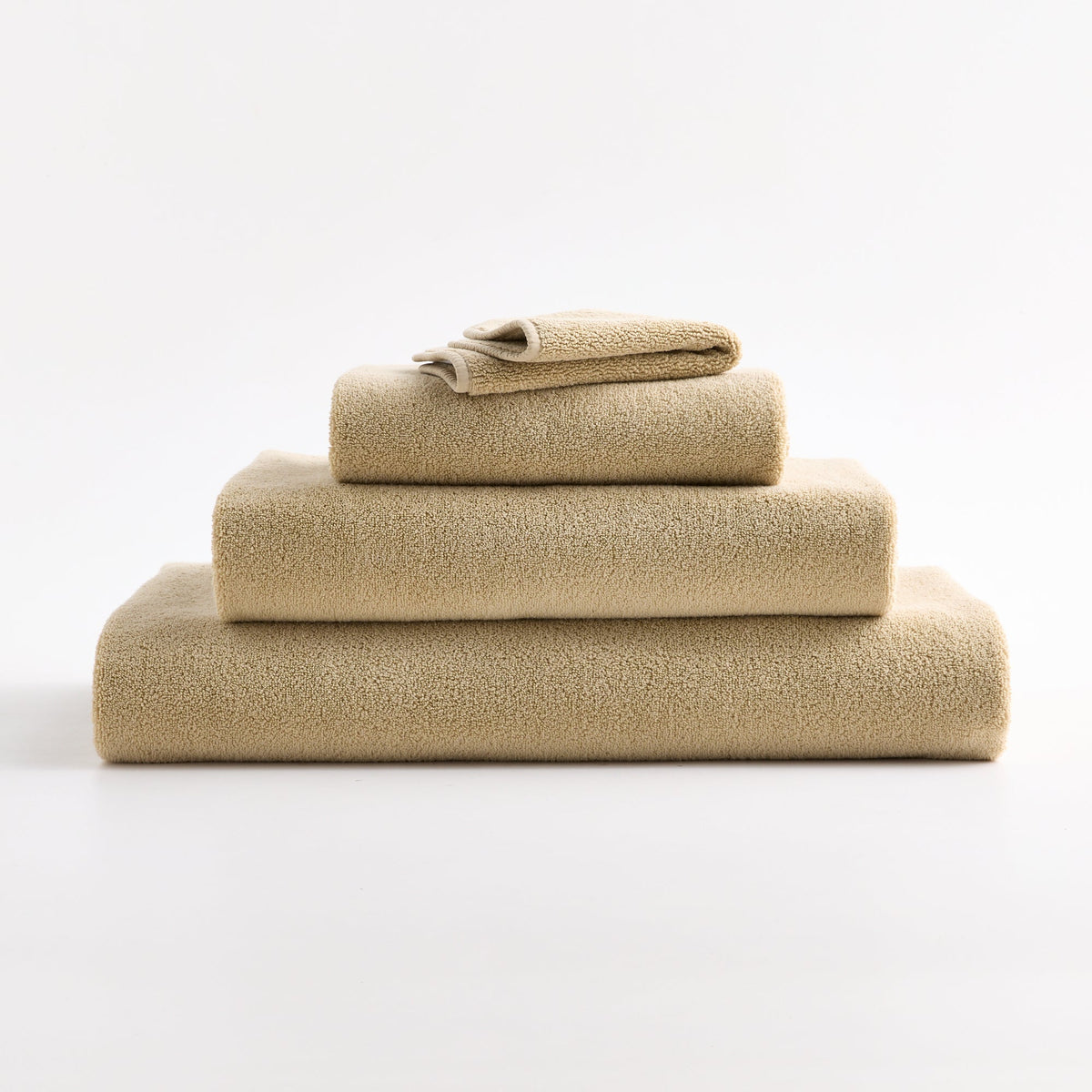 Serviette à main en coton couleur sable