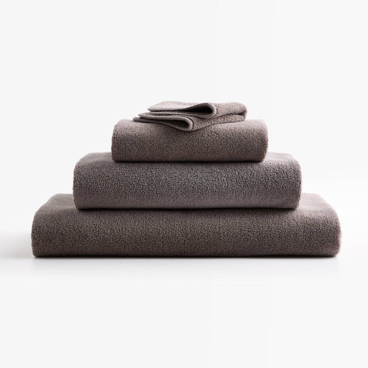 Serviette à main en coton gris pierre
