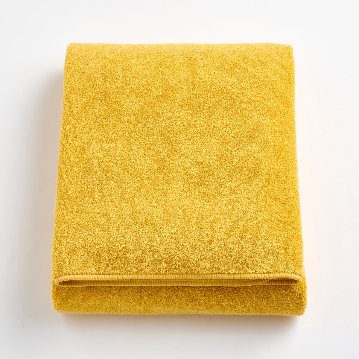 Drap de bain en coton jaune