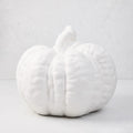 Decoración de calabaza grande de cerámica blanca mate