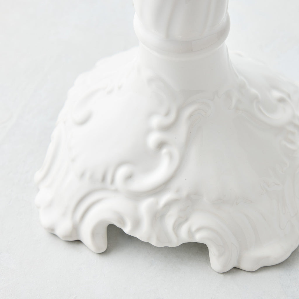 Grote witte keramische kaarsenhouder