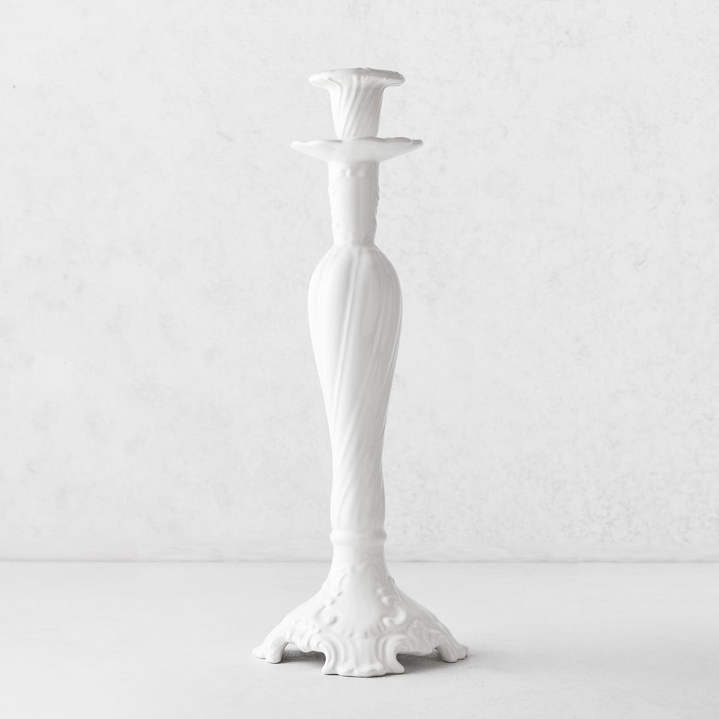 Grote witte keramische kaarsenhouder