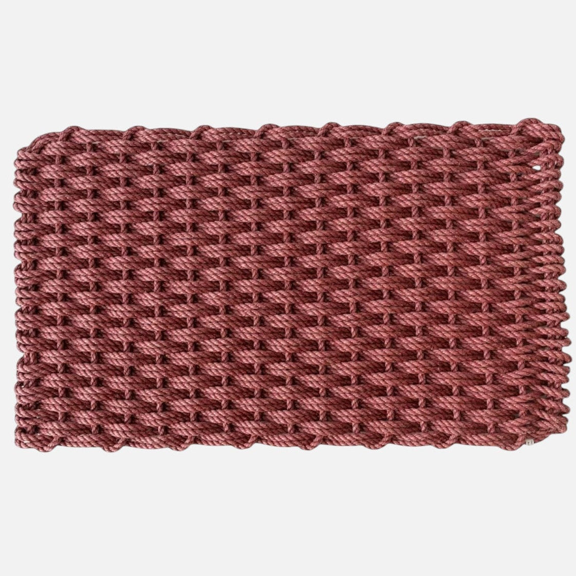 Paillasson en corde tressée rouge