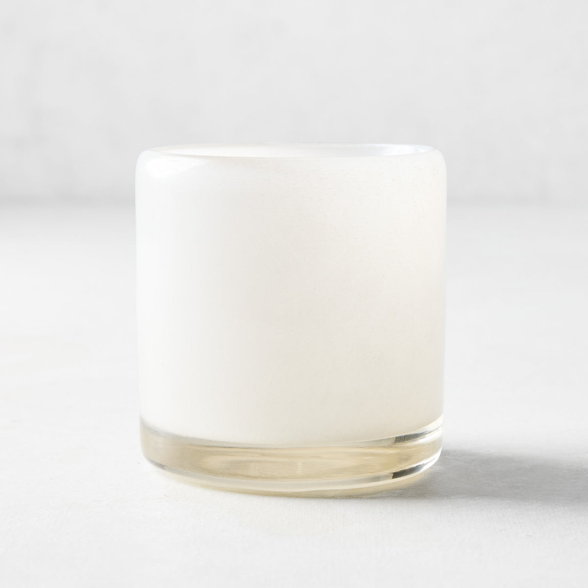 Photophore en verre blanc pour bougie votive